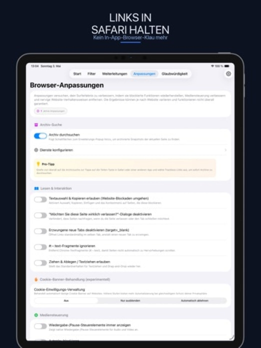 Trackless Links Pro: URL+ Tablet-Screenshot3