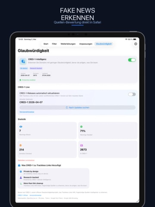 Trackless Links Pro: URL+ Tablet-Screenshot4