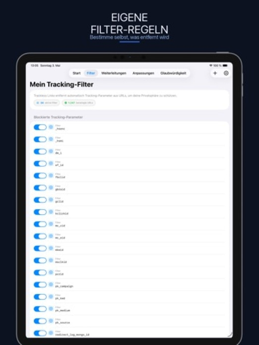 Trackless Links Pro: URL+ Tablet-Screenshot6
