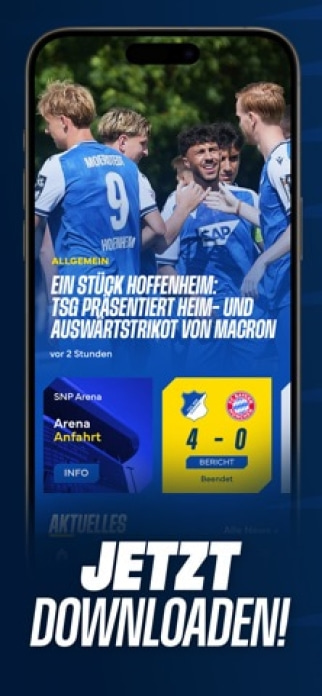 TSG 1899 Hoffenheim Smartphone-Screenshot