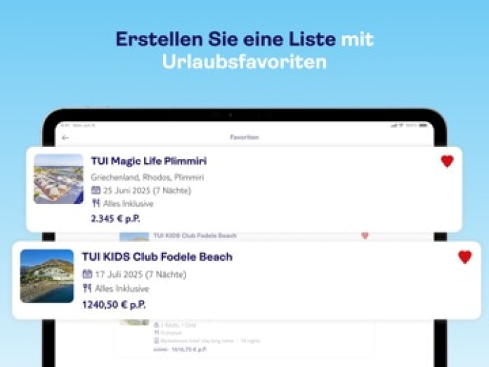 TUI | Urlaub buchen und reisen Tablet-Screenshot7