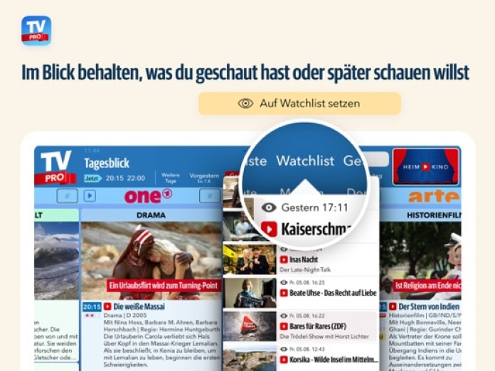 TV Pro TV-Programm + Mediathek Tablet-Screenshot10