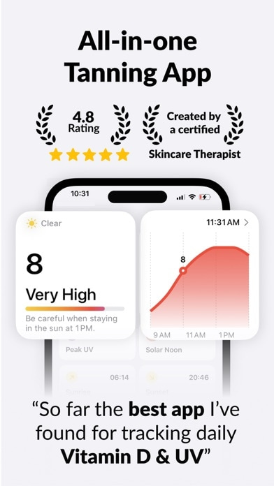 UV Index & Tanning - SunSafe Smartphone-Screenshot