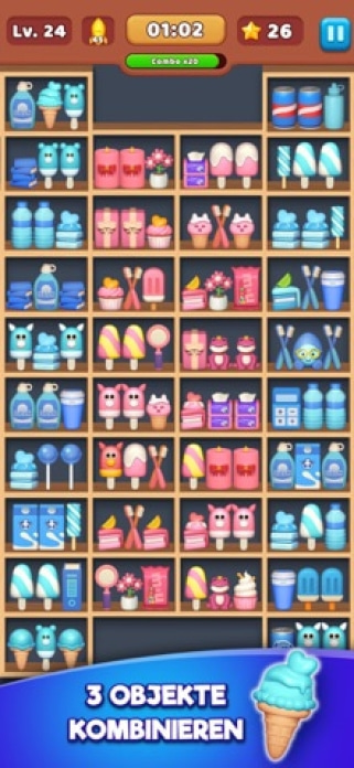 Waren sortieren Match-3-Puzzle Smartphone-Screenshot10