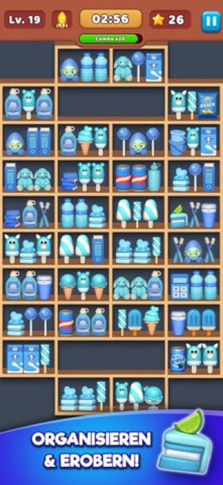 Waren sortieren Match-3-Puzzle Smartphone-Screenshot7