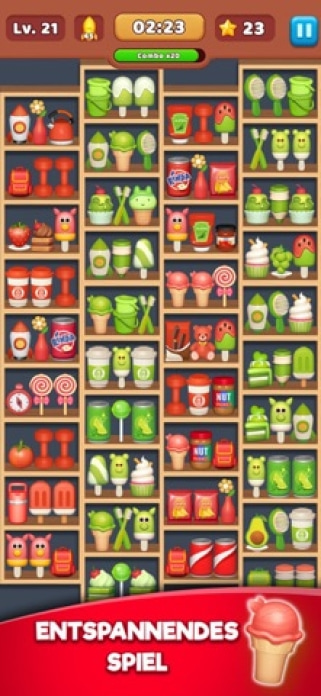 Waren sortieren Match-3-Puzzle Smartphone-Screenshot8