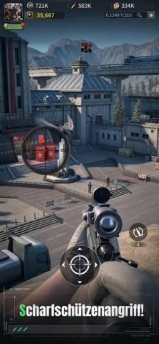 Warline: Sniper Strike Smartphone-Screenshot