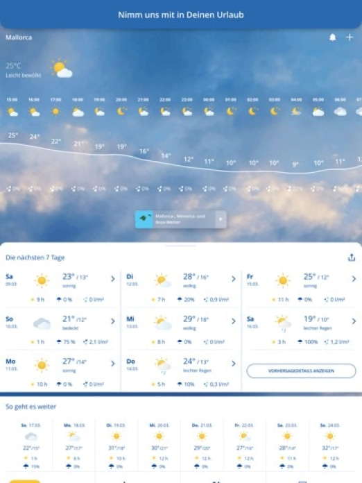 wetter.com Regenradar & Wetter Tablet-Screenshot5