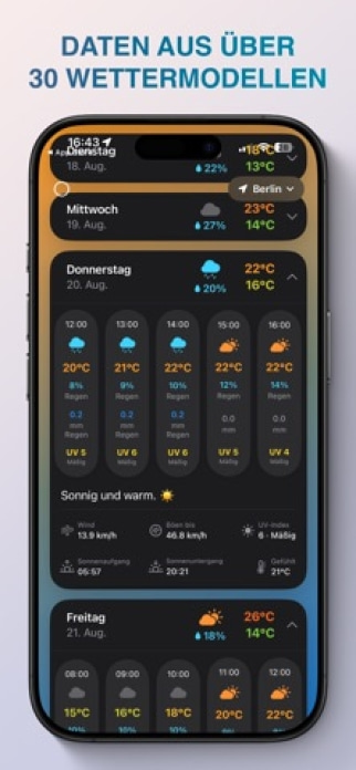 Wetter Ultra - Regen & Widgets Smartphone-Screenshot6