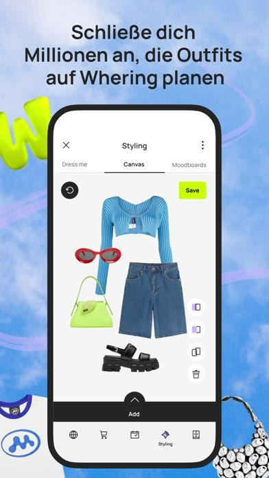 Whering: Digitale Garderobe Smartphone-Screenshot