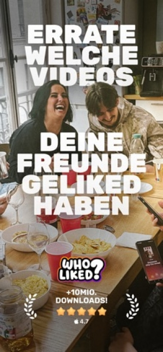 WhoLiked? &ndash; Wer hat&rsquo;s geliket? Smartphone-Screenshot