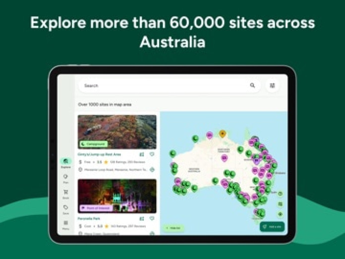 WikiCamps Australia Tablet-Screenshot