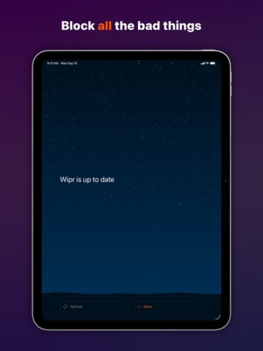 Wipr 2 Tablet-Screenshot
