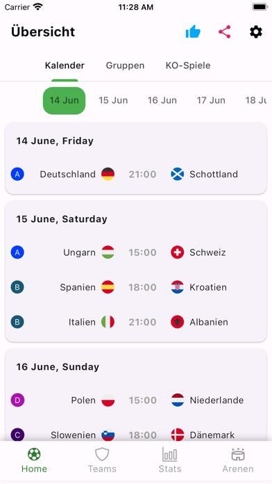 WM 2026 App Smartphone-Screenshot