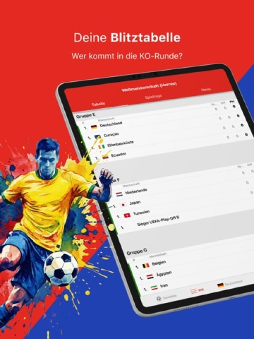 WM App 2027 mit TV.de Live TV Tablet-Screenshot4