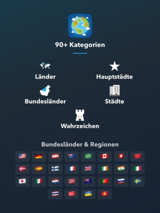 Wo liegt das? Geographie Quiz Tablet-Screenshot6