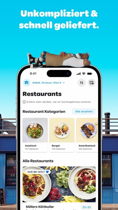 Wolt Lieferdienst Essen & mehr Smartphone-Screenshot3
