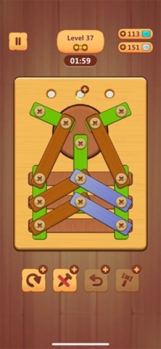 Wood Nuts & Bolts Puzzle Smartphone-Screenshot4