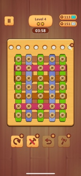 Wood Nuts & Bolts Puzzle Smartphone-Screenshot