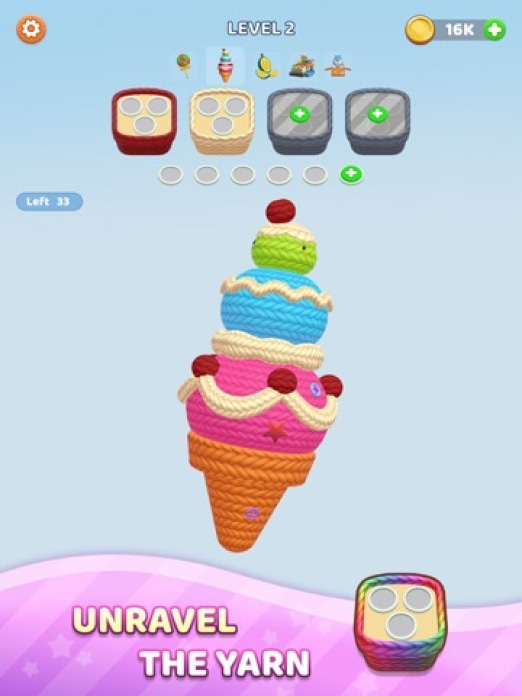 Yarn Fever! Unravel Puzzle Tablet-Screenshot