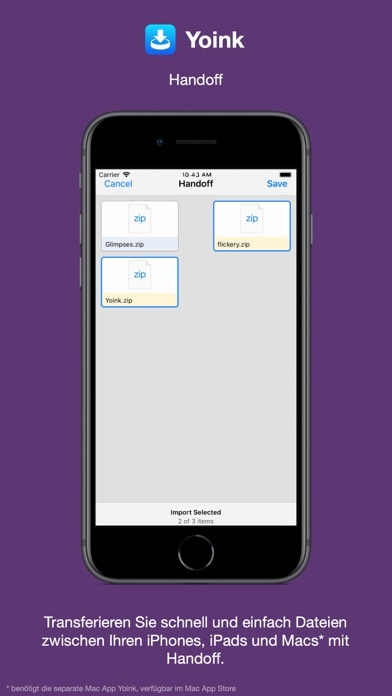 Yoink - Besseres Drag und Drop Smartphone-Screenshot3