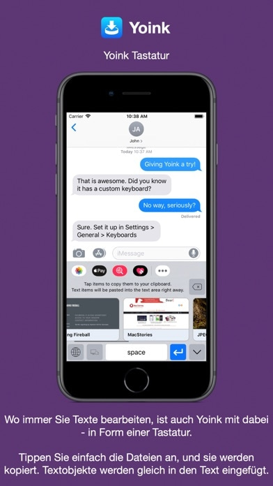 Yoink - Besseres Drag und Drop Smartphone-Screenshot4