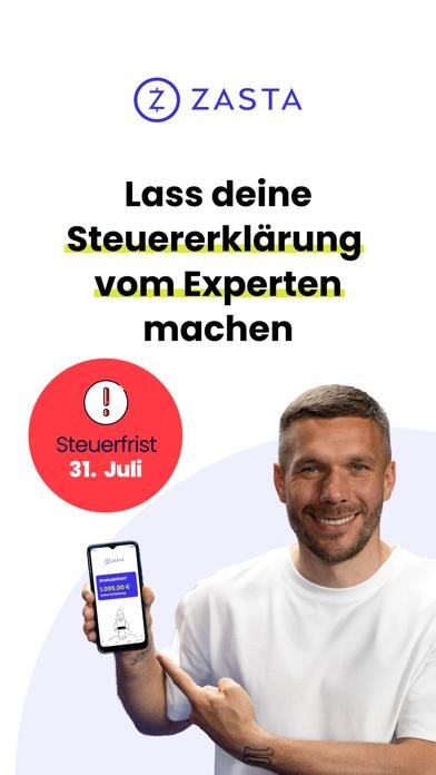 Zasta – Super-App für Steuern Smartphone-Screenshot