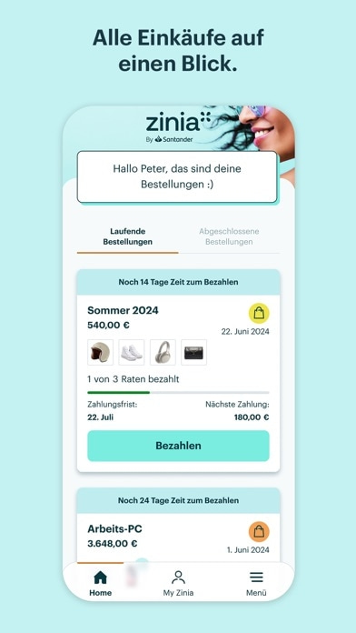 Zinia by Santander Smartphone-Screenshot3
