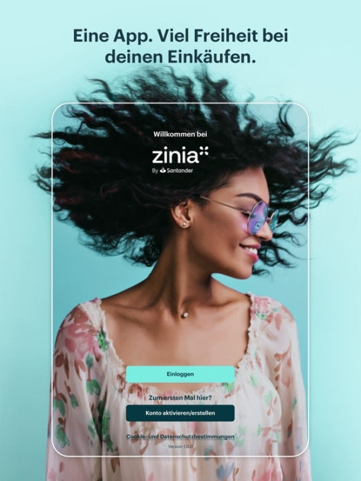 Zinia by Santander Tablet-Screenshot